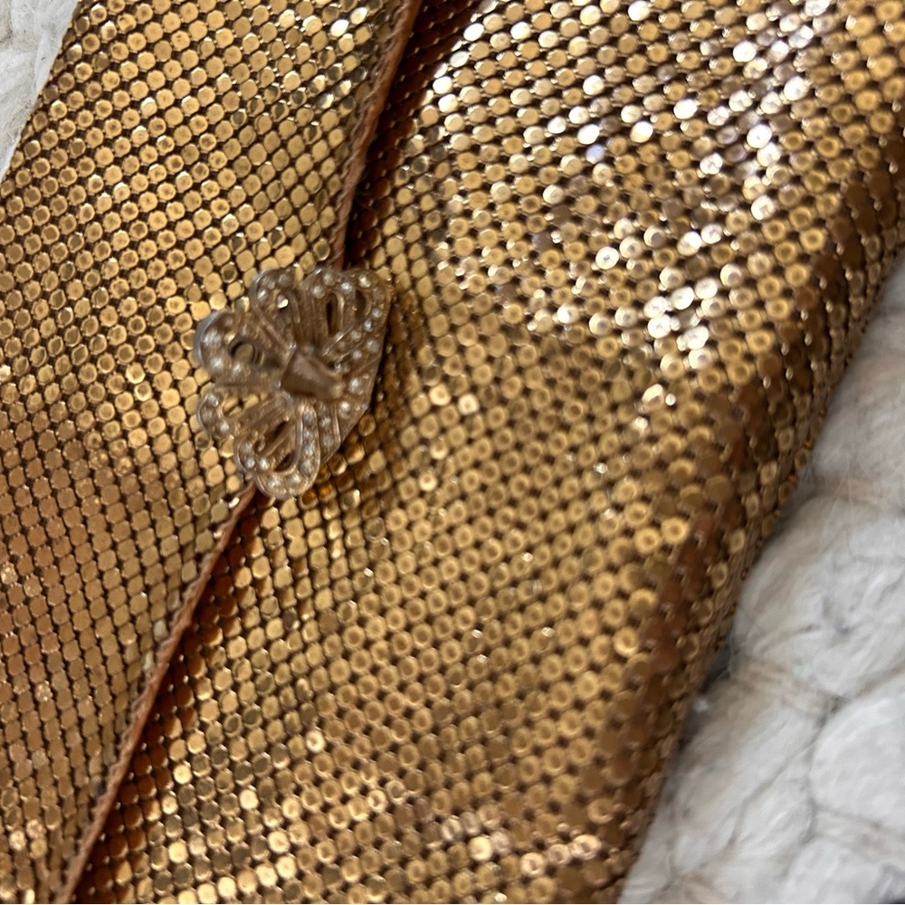 Whiting & Davis Gold Mesh Clutch - Picture 2 of 7